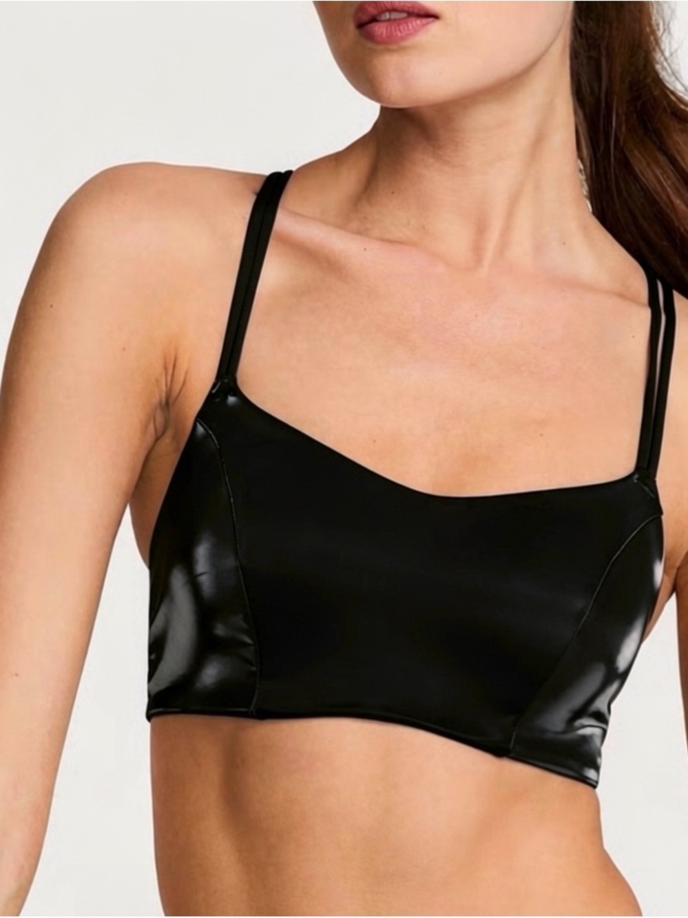 Victoria's Secret Sport Elevate Liquid Shine Sport Bra Black